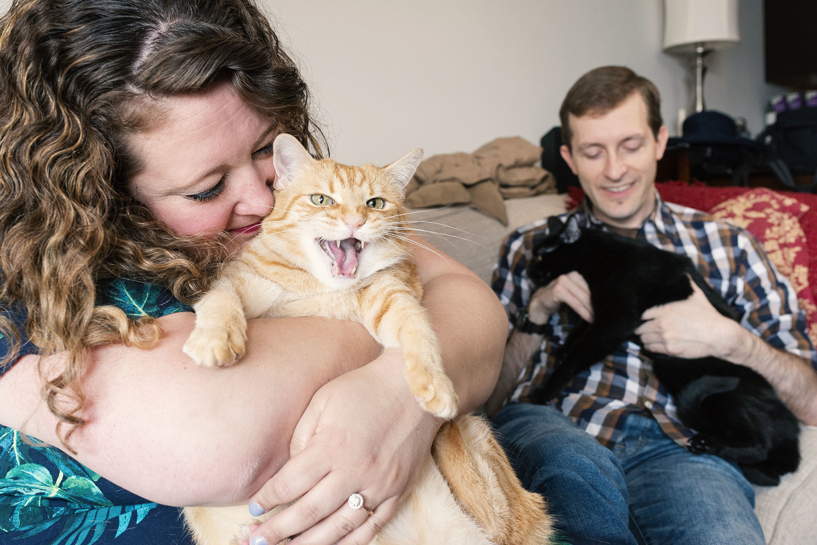 Lakeview engagement session with cats by Candice Cusic